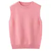 Chaleco sin mangas de cuello en V de lana pura para niños en otoño e invierno, chaleco suéter de cachemira para niño niña, ropa exterior para niños medianos y grandes