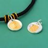 Nuevo Colgante Amarillo Zakilam Dios de la Riqueza Plata S925 Chapado en Oro Estilo Tibetano Colgante Cinta Lateral Colgante Accesorios
