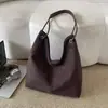 Bolsa Maillard de Veludo Camurçado Feminina 2026 Nova Tendência Outono Retrô Bolsa Tote para o Dia a Dia Bolsa de Ombro de Grande Capacidade