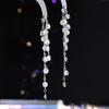 Pendientes largos elegantes con borlas de circonita y cristales de moda, nuevos y transfronterizos, pendientes de plata S925, 2024