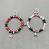 Pulseira de Halloween Transfronteiriça Europeia e Americana Pulseira de Casal Pulseira Vermelha e Preta Pulseira Mão de Aranha Pingente com Contas