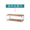 Sofá nórdico informal de teca y ratán para exteriores, mesa y silla creativas para patio, balcón y jardín, combinación de muebles de ratán