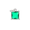 Lujo ligero moda transfronteriza DIY accesorios para joyería colgante de piedra de nacimiento cuadrada circonita collar pulsera accesorio charm