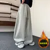 Calça Infantil Outono/Inverno Estilo Calça de Moletom Roupa Externa Casual Tendência Crianças Médias/Grandes Meninas Roupas Infantis Veludo Plus Calça Banana Solta