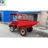 Caminhão basculante para trabalhos com galpão de ferro Caminhão de quatro rodas para terraplenagem de areia e cascalho para construção de campo