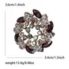 Broche de Liga de Metal de Luxo de Alto Padrão com Strass, Flor Bauhinia Antiga Pequena, Pin de Broche Elegante e Moderno para Roupas Femininas