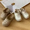 Zuecos Populares de Suela Gruesa para Mujer, Uso Exterior de Verano, Elevadores de Altura, Sandalias Cerradas Antideslizantes de Eva de Moda para Playa, Comercio Exterior Transfronterizo