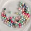 Acrílico Chapado UV Colorido Retorcido Estrella de Cinco Puntas Agujero Vertical DIY Pulsera Cuentas Cadena de Teléfono Colgante para Llavero Materiales