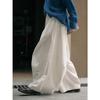 Louvre Invierno Nuevo Estilo Coreano Simple y Relajado Oversize Cintura Elástica Pantalones Casuales Pantalones Sueltos de Pierna Ancha para Mujer