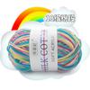 Lã Multicor Gradiente de Três Fios Algodão Leite Tricotada à Mão Espessura Média Lã Colorida para Bebê Suéter de Bebê Fio para Exportação