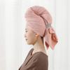 Toalla de Terciopelo Coral Transfronteriza para Cabello Largo, Gorro de Ducha Ampliado, Gorro para Secar el Cabello para Mujeres, Turbante Grueso de Cuadros de Piña, Secado Rápido