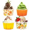 Bq050 Comercio Exterior Amazon Día de Acción de Gracias Calabaza Hoja de Arce Festival Taza de Helado Postre Bebida Fría Caja Tapa Cuchara
