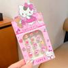 Pegatinas para Uñas Infantiles Niñas Nuevo Infantil Impermeable a Prueba de Sudor Juguete Pinza de Pelo de Diamante Roto Autoadhesivas Pegatinas para Uñas DIY Traje