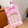Pegatinas de Uñas de Año Nuevo para Niñas Pegatinas de Uñas de Año Nuevo Pegatinas de Manicura Sanrio Pegatinas de Dedo Lindas de Kulomi para Año Nuevo