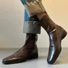 Versión de piel de oveja de botas cortas de mujer para aumentar la altura, Botas Martin otoño 2026, Botas ajustadas retro de estilo francés elegante
