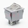 Interruptor Kcd4 em Forma de Barco com Luz, Duas Velocidades, Três Velocidades, Quatro Pinos, Seis Pinos, Interruptor Basculante, Forma de Barco, Dupla Via, Dupla Polaridade 20A