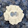 Cuentas de Cristal Ovaladas con Relieve de Rosa, Cuentas de Cristal Iridiscente, Pulsera DIY, Pendientes, Pasador, Accesorios de Cuentas Hechos a Mano