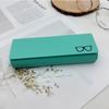 Caja para gafas hecha a mano al por mayor, color sólido, simple, caja de almacenamiento para gafas de sol para miopía, caja para gafas de sol portátil, LOGO imprimible