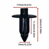 Hebilla de punta pequeña de flecha Placa protectora P05 Clip de plástico tipo pulsador Torniquete de expansión de nailon Accesorios de remache Hebilla de coche