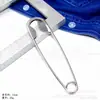 Grampo de Cabelo Metálico Prata Brilhante Criativo Minimalista Exagerado Estilo Europeu e Americano, Tamanho Grande para Cabelos Grossos, Acessório Único para a Parte de Trás da Cabeça