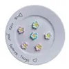 Flor Dorada Púrpura de Dos Colores Flor de Huevo Accesorios de Resina Pinza de Pegamento Cremoso Funda para Teléfono Móvil Agujero Decorativo Caja de Almacenamiento para Zapatos Parche