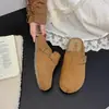 Mules estilo Birkenstock para mujer con separación de dedos 2026 otoño hebilla vintage sin cordones puntera cerrada versátil casual mules zapatillas