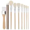 Venta al por mayor de fábrica alta calidad pincel de lana suave pintura s pluma relleno de color pincel pegamento vidrio cerámica pluma cabeza suave pincel de pintura