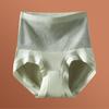 Braguitas de algodón con cintura alta que levantan la cadera y el abdomen, de seda morera, bacteriostáticas, para mujer, tallas grandes