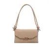 2026 Bolso Cruzado de Hombro Único de Moda Chic para Mujer Otoño Personalidad Textura Simple Diseño de Nicho Bolso Cuadrado Pequeño Casual