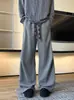 Pantalones rectos de terciopelo de leche de alta gama en color liso, unisex, holgados, versátiles, de pierna ancha, casuales