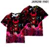3D Verão Novo Hazbin HoTel Masculino Short T Estampa Inn Solto Gola Redonda Manga Curta Camiseta