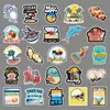 50 adesivos decorativos DIY de criaturas marinhas de desenho animado para notebook, mala, AliExpress, adesivos de grafite de comércio exterior