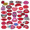 Bordado por ComputadoraArtículo Caliente Bordado de Labios y Boca Parches de Tela de Moda Europea y Americana para Chaquetas de Plumas Parches Hechos a Mano para DIY