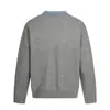 Roupas Vintage 25 Outono/Inverno Novo Retro Americano Estilo Old Money Bloco de Cores Gola Henley Suéter Quente Pulôver