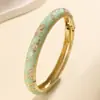 Pulseira Chinesa Pequena Floral Esmaltada com Padrões Florais Finos, Estilo Novo Transfronteiriço Europeu e Americano, Pulseira Vintage com Gotejamento de Óleo