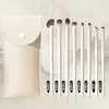 Conjunto de 8 Pincéis de Sombra Porcelana Nuvem, Pincel para Esfumar Delineador, Pincel para Sombra do Nariz, Pincel para Sobrancelhas, Pincel para Detalhes dos Olhos, Conjunto Completo de Pincéis de Maquiagem
