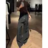 Pantalones casuales de rayas retro con botones transfronterizos, pantalones rectos con cinturón estilo americano de verano, pantalones de traje holgados de moda para pareja