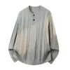 Mu Qiu Ropa para Hombre 700G Peso Pesado Estilo Old Money Suéter de Punto Trenzado Henley Manga Larga para Hombre Suéter Cálido Holgado para Hombre