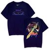 Camiseta de Verano para Pareja de Algodón Puro de Manga Corta con Hombro Caído Estilo Espada Berserk Legendario Casual Más Holgada Estilo Coreano a la Moda