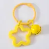 Llavero con Colgante de Campana de Estrella de Cinco Puntas de Colores Caramelo de Aleación Cubierta para Auriculares Decoración de Pareja