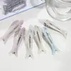 Grampo de Cabelo Dopamina Fofo Colorido em Formato de Peixe com Strass para Franja, Estilo Doce e Descolado Grampo Bico de Pato para Meninas