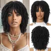 Nuevo producto transfronterizo: Peluca afro de mujer con rastas negras y cabello corto y rizado hecha de fibra sintética de alta temperatura, disponible en stock del fabricante Xuchang