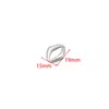 Acero Inoxidable Chapado en Oro de 18 Quilates Colgante Oval de Forma Especial Anillo O en Relieve Accesorios de Joyería para Collar DIY Venta al por Mayor Transfronteriza