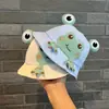 Sombrero de Pescador de Rana de Dibujos Animados para Bebé Estilo Coreano Sombrero de Sol para Bebé Unisex Sombrero de Sol para Viajes al Aire Libre para Niños