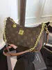 Bolsas de Mujer de Gama Alta 2026 Nueva Versátil Bolso de Axila Lujo Accesible Bolso Cruzado Retro Bolso de Hombro Casual Estampado