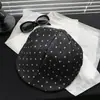 Gorra boina retro de estrella estilo coreano para mujer, boina visera de moda artística de verano, gorra de vendedor de periódicos versátil y estiliza el rostro