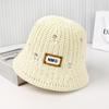 Sombrero de pescador desgastado comercio exterior nuevo letra moda clásico versátil playa fotografía sombrero para el sol dulce casual cómodo