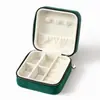Caixa de Armazenamento de Anéis de Veludo Retro Cor Sólida com Logo Personalizado para Joias, Brincos, Armazenamento Portátil Compacto, Caixa de Presente
