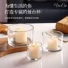 Copos de Vela Perfumada em Estoque no Atacado com Tampas para Natal, Casamentos, Banquetes, Castiçais Elegantes, Enfeites de Vidro Românticos para Restaurante