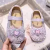 Zapatos de Cristal para Niña Estilo Otoño 2026 Nuevo Estilo Versátiles para Bebé Suela Suave Zapatos Pequeños de Piel Lentejuelas para Niña Zapatos de Princesa Modernos